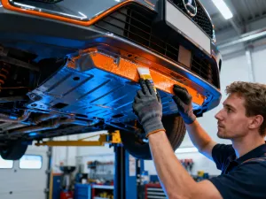Mechanik w profesjonalnym warsztacie trzyma zdemontowaną pompę wtryskową podczas procesu jej precyzyjnej regeneracji.